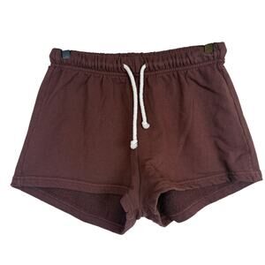 PerfectWhiteTee Sweat Shorts Brown High Waist - XS